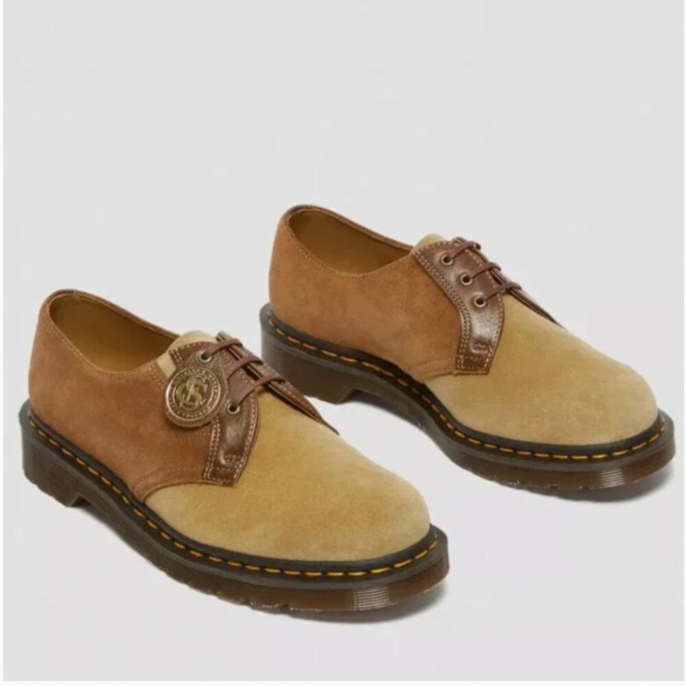 Dr. Martens 1461 Made in England Buck Suede Oxford Shoes NWOT